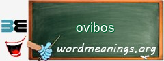 WordMeaning blackboard for ovibos